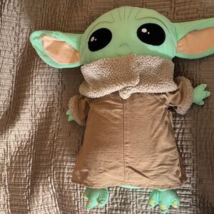 Charming Green Alien Plush with Soft Brown Jacket